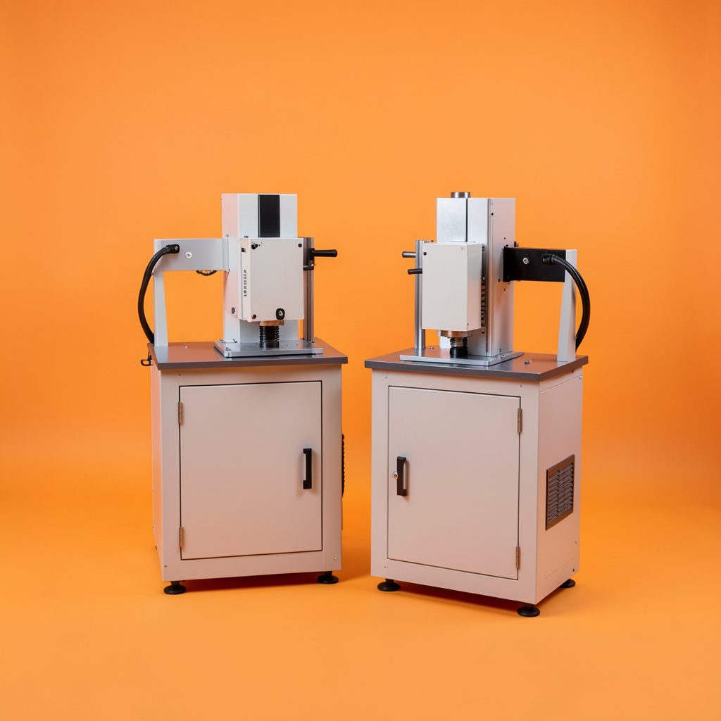 Doppelstations-Laminierautomat mit visueller Ausrichtung in einer hellen Industrieumgebung